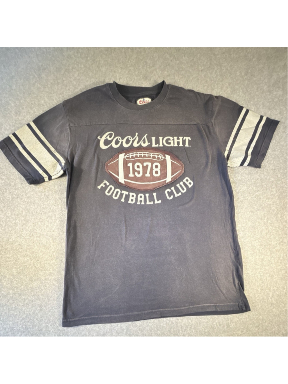 American Needle Coors Light 1978 Football Club T-Shirt Men’s Large Blue
